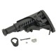 Tactical 6-Position Collapsible Stock with Adjustable Cheek Rest - Black [APS]